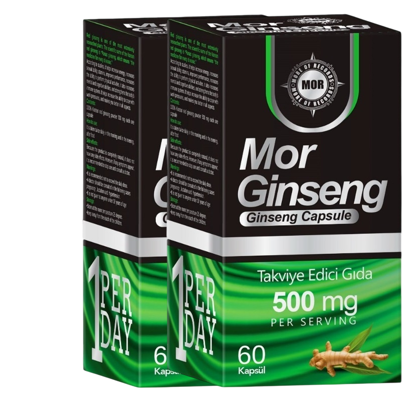 Mor Ginseng — كبسولات (حيوية الرجل), تغليف المنتج