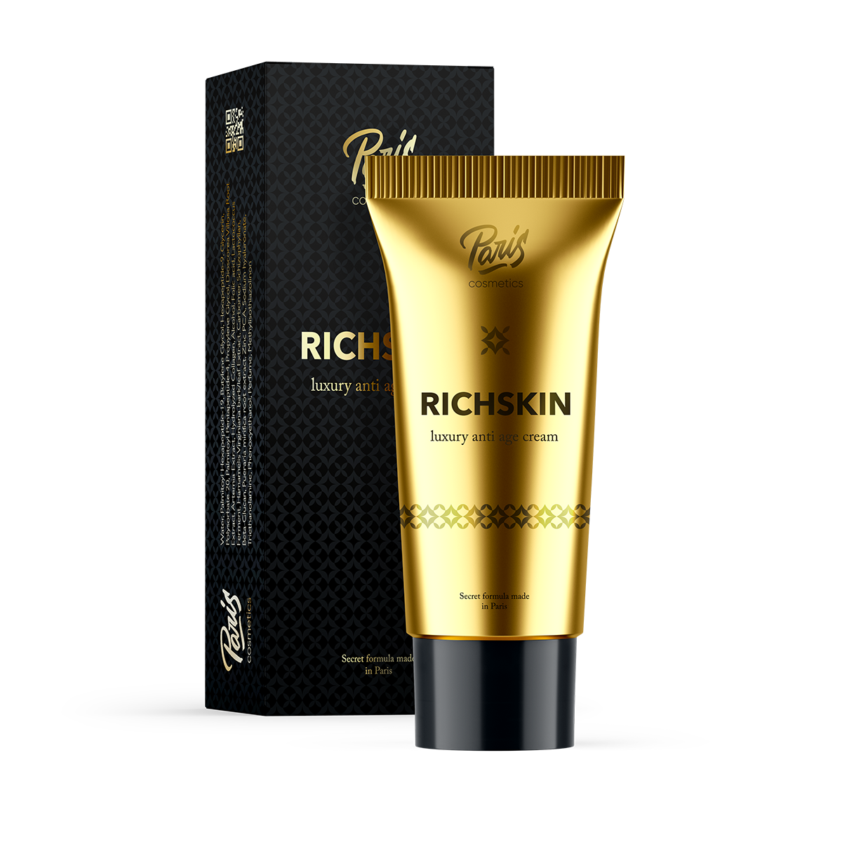 Richskin — كريم (مكافحة الشيخوخة), تغليف المنتج