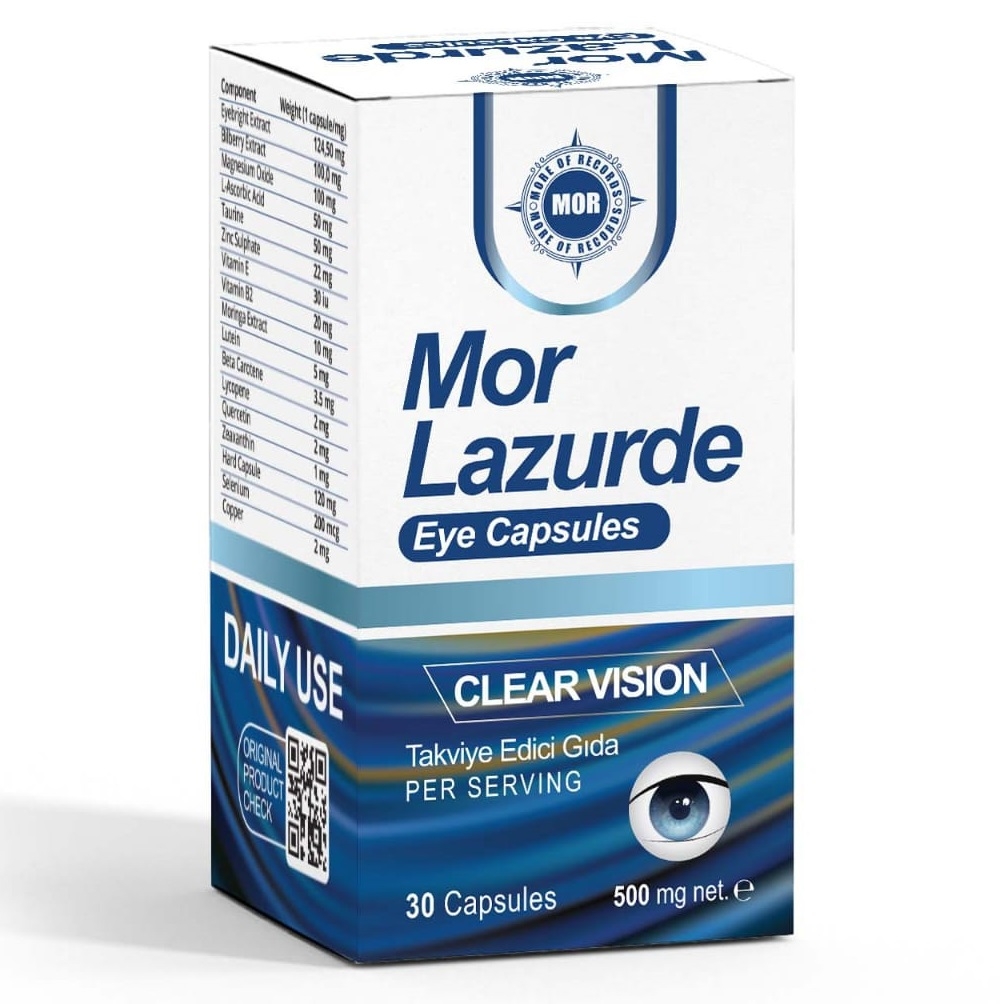 Mor Lazurde — كبسولات (العناية بالعين والنظر), تغليف المنتج