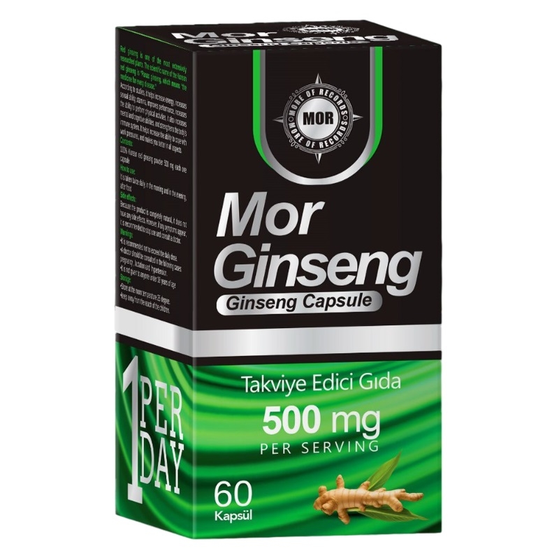 Mor Ginseng — كبسولات (حيوية الرجل), تغليف المنتج